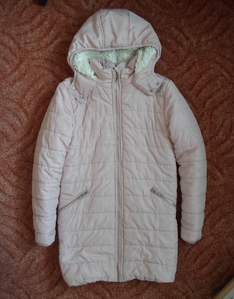 Růžová bunda bundička s kožíškem, pepco,158