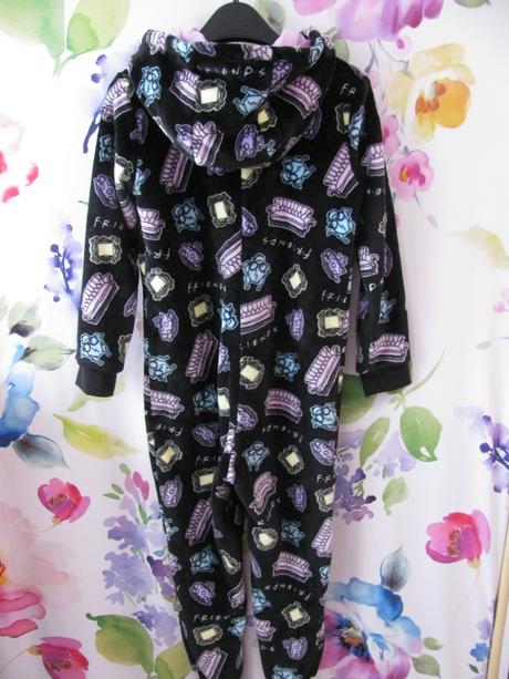 Dívčí velmi hebký fleecový spací overal s kapucí, 140