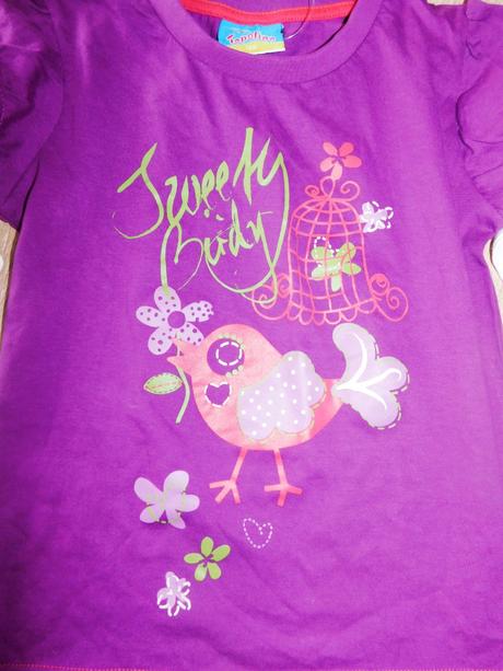 Dívčí bavlněné triko-dlouhý rukáv, topolino,122