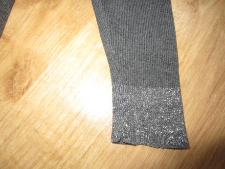 Teplé úpletové legíny se stříbrnou nitkou, h&m,92