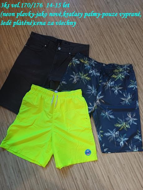 Set 1xplavky + 2xkraťasy vel.170/176, h&m,170