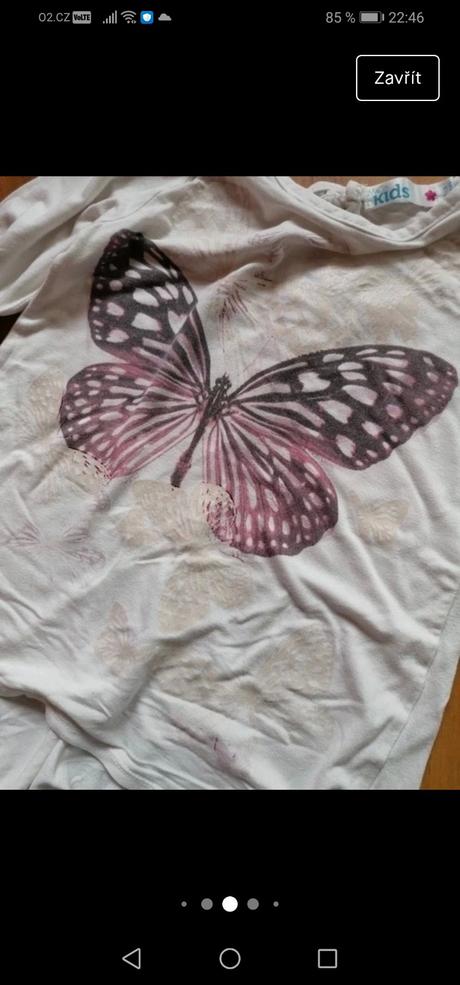 Dětské tričko s motýlky, m&co kids, 110