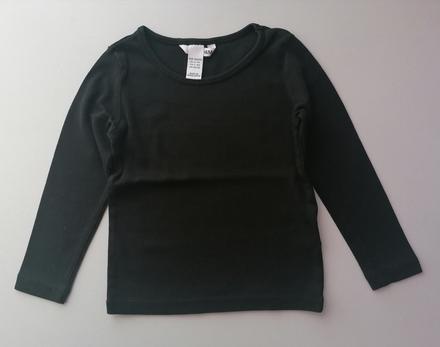 Černé bavlněné tričko vel 98 - 104, h&m,98