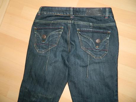Dámské tmavě modré rifle - džíny, vel. 38, 38