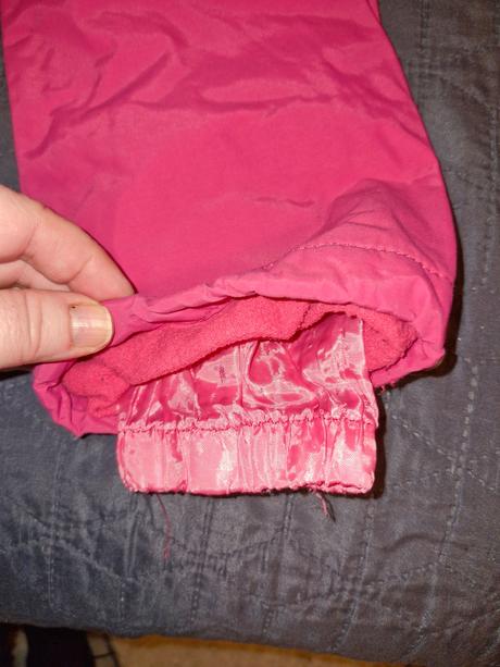 Růžové zateplené kalhoty zn. grace vel. 110, grace,110