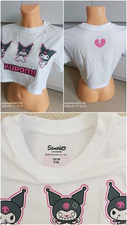 Crop top kuromi zn."sanrio" vel."134-140", sanrio,140