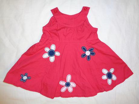 Luxusní jahodové šaty s kytičkama od nextu, next,68