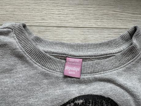 Dívčí šedá mikina dopodopo s tučňákem, v. 110/116, dopodopo,110