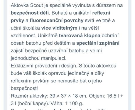 Školní aktovka scout 1-4 třída velká sada,