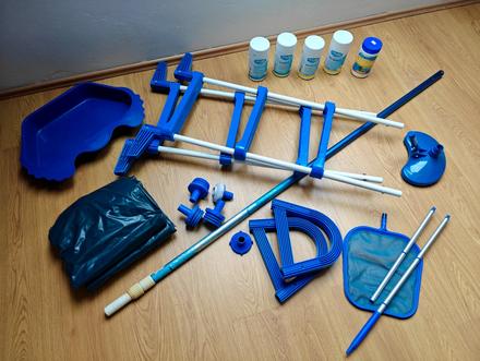 Schůdky, vysavač, chemie na bazén a jiné, 