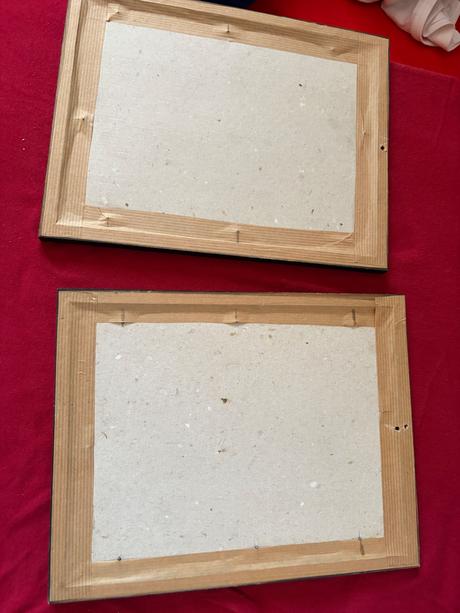 2 promenlive obrazky krajiny v cernem ramu, 