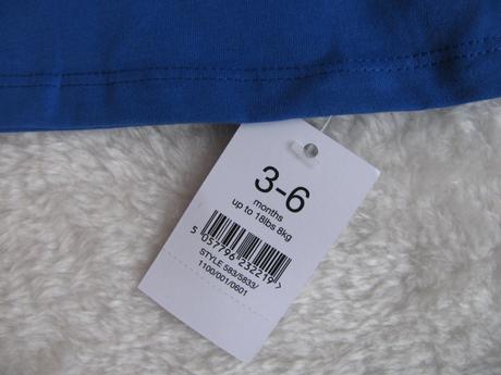 Modré bavlněné trička s nápisem-dvojčata, 68