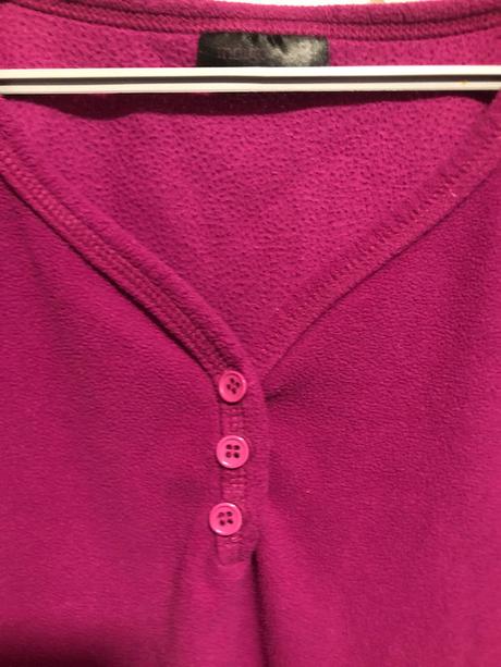 Fialový flísový svetr - pyžamo, 152