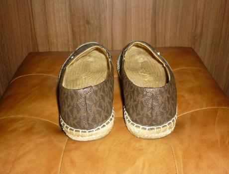 Hnědé dámské logované espadrilky michael kors, michael kors,38