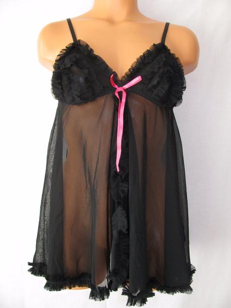 Černá tylová noční košilka, secret possessions,38