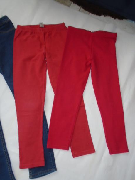 Leginy 2 ks vel 8/9 let 128/134, denim,128
