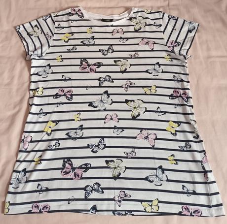 Dívčí triko bílé s motýlky krátký rukáv takko, takko,170