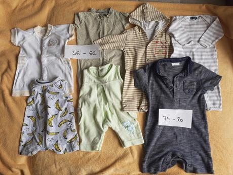 Dětský overal overaly krátký dlouhý rukáv 56 68 74, 62
