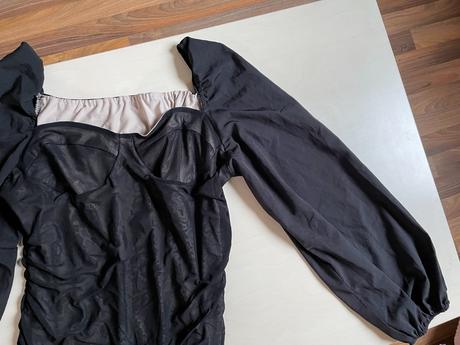Večerní šaty s nabranými rameny, vel xl, shein, xl