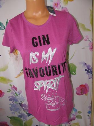 Dámské sytě růžové tričko s flitry, george,m