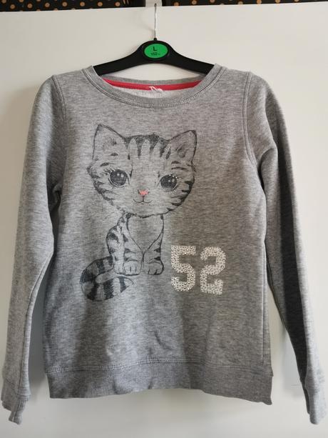 Mikina kočička vel. 122 / 128, h&m,122
