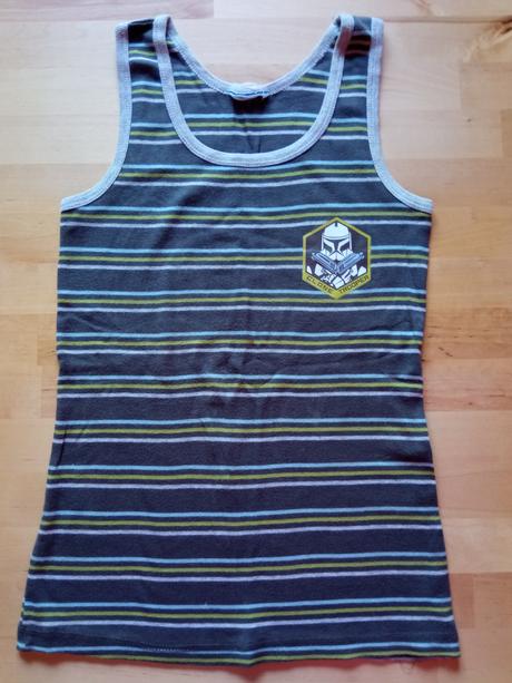 Šedý bavlněný nátělník s logem ze star wars, 134