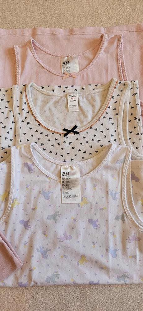 5x dívčí spodní košilka vel.134/140, h&m, dopodopo, h&m,134