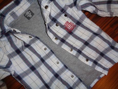 Luxusní káro košile podšitá bavlnou, h&m,92