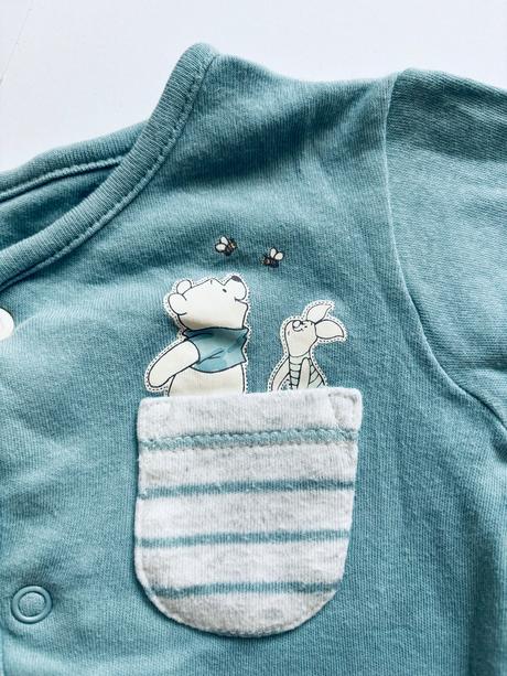 Overálek zeleno šedé barvy - v.3/6 měs, disney,68