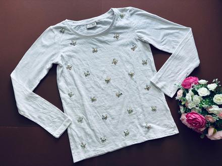 Triko bílé s kamínky zn. next - v.10 let, next,140