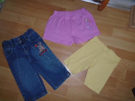Kraťasy džíny vel 3/4 roky 3 ks, 104–116
