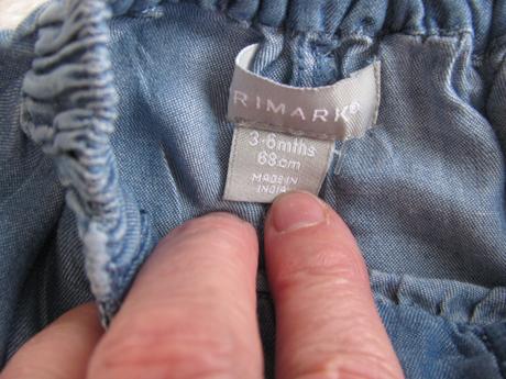 Kraťasy z tenké letní džínoviny, primark,68