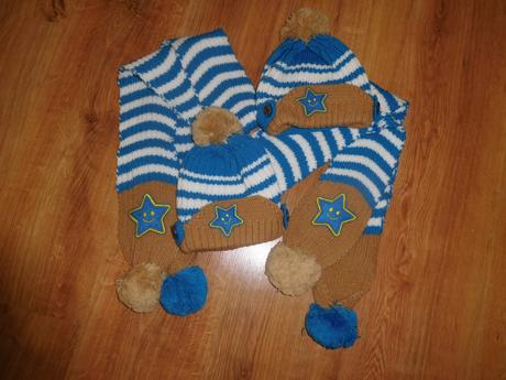 2x set čepice a šála, 98