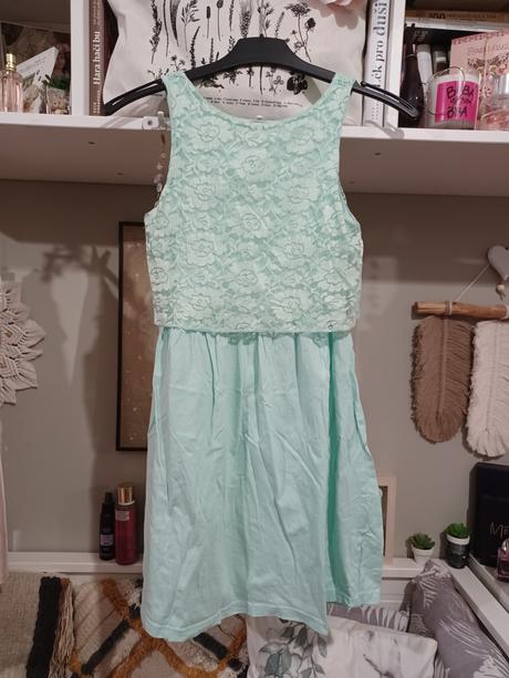 Mint krajkové šaty 170/xs, kik,170