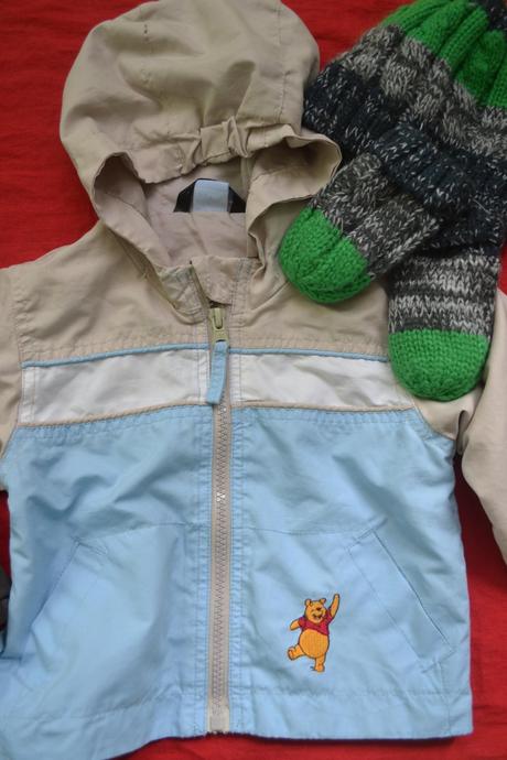 Zimní set-bunda v.68,rukavice a čepice, disney,68