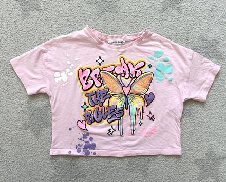 Crop top motýl terranova, vel. 140/146, terranova,140