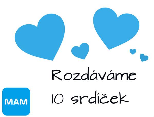 Soutěžíme s MAM o 10 srdíček