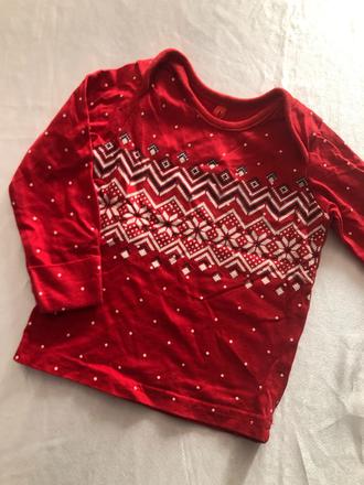 Dívčí bavlněné vánoční triko, 68