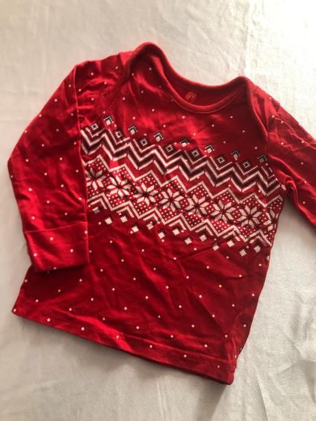 Dívčí bavlněné vánoční triko, 68