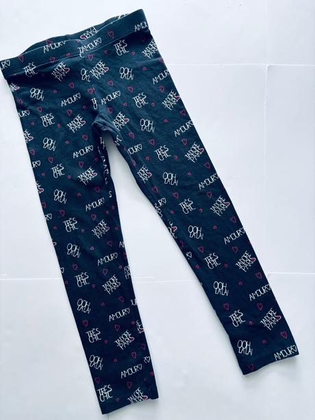 Leginy modré s potiskem - v.5/6 let, f&f,116