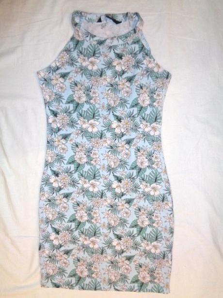 Luxusní modré květované šaty - super střih, new look,170