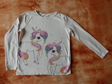 Tričko s jednorožci, 134/140, h&m,134