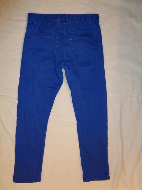 Pěkné modré riflové kalhoty, h&m,152