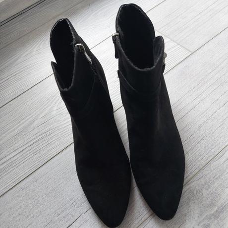 Černé semišové boty marco tozzi vel. 40, marco tozzi,40