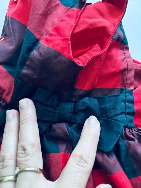 Ob/ šaty červeno černé - v.12 měsíců, carter's,80