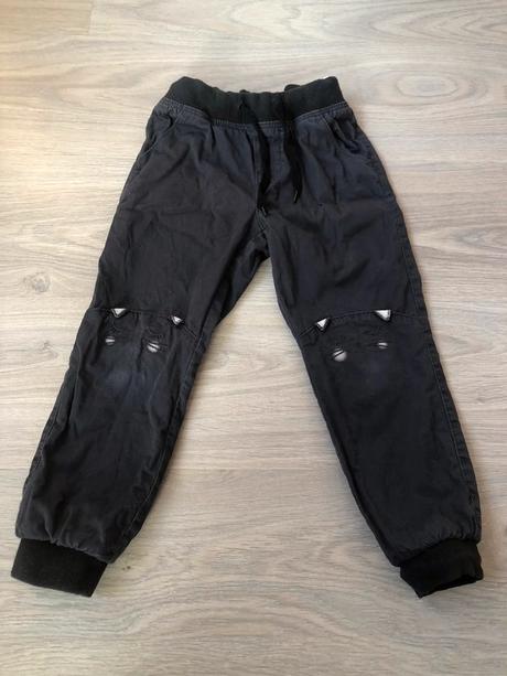 Bavlněné podšité kalhoty h&m, h&m,104