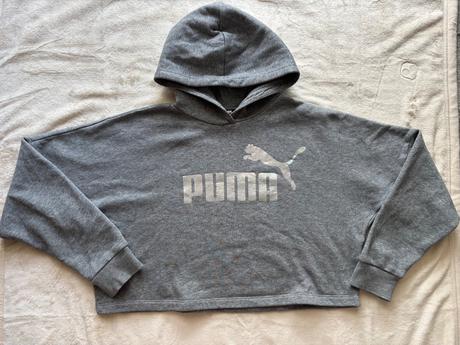 K6/ mikina crop  šedá zn. puma - v11/12 let, puma,152