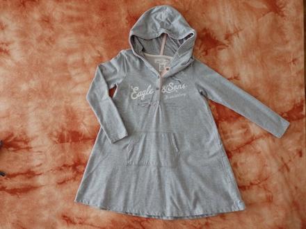 Teplákové šatičky s kapucou 122/128, l.o.g.g.,122