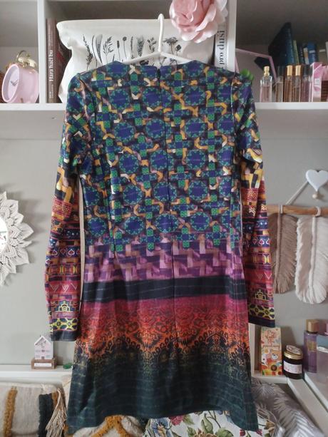 Barevné podzimní šaty desigual s/m, desigual,m