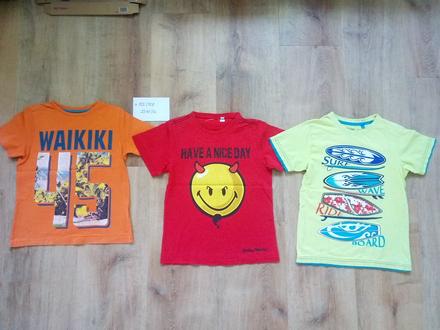 2 x tričko, vel 122/128, faf, tu, f&f,122